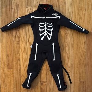 Kids Skeleton Wetsuit - Black and White